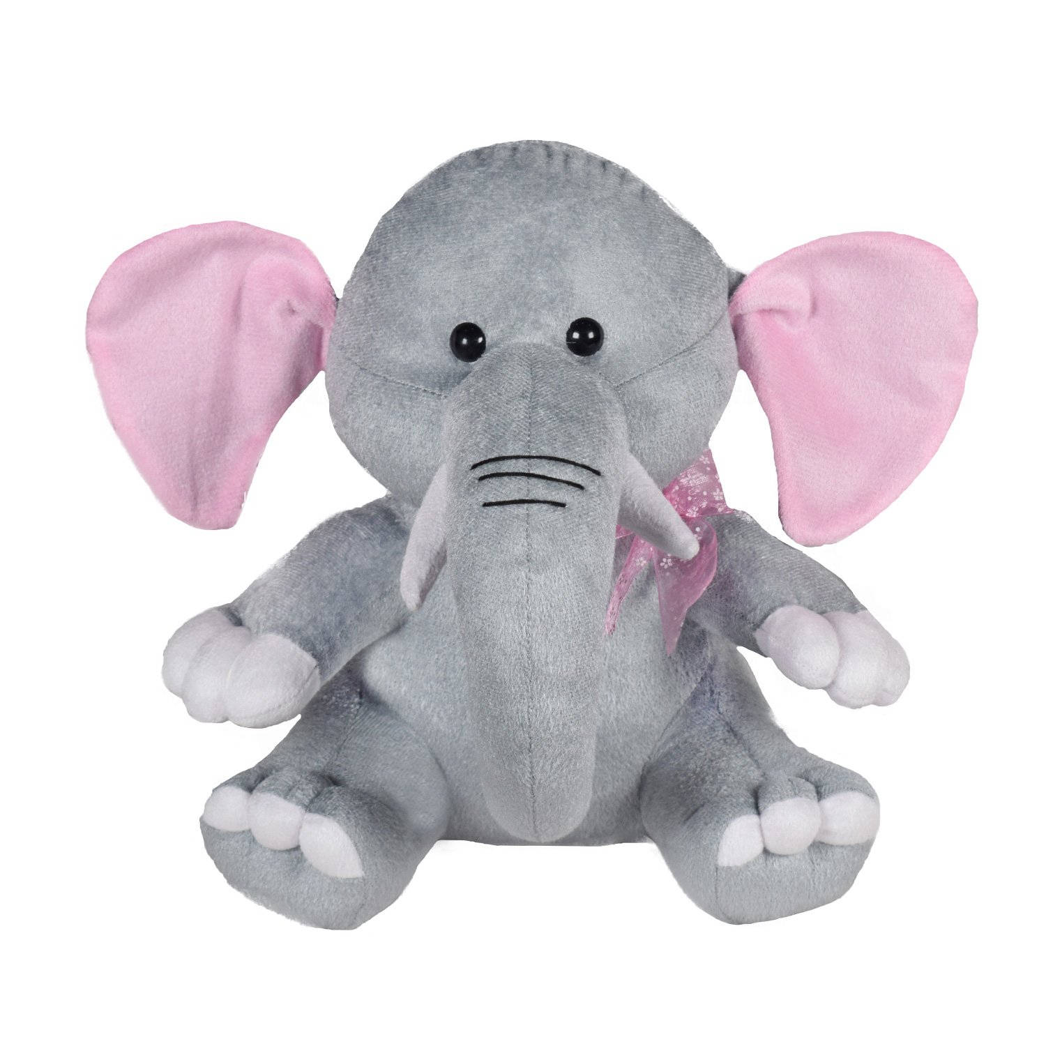 Caption: Cute and Cuddly Giant Elephant Beanie Boos Toy Wallpaper