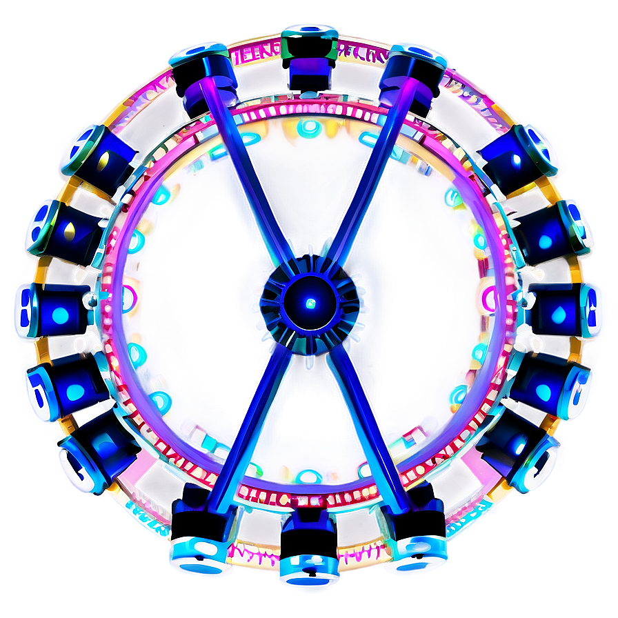 Giant Ferris Wheel Transparent Background Png 06122024 PNG