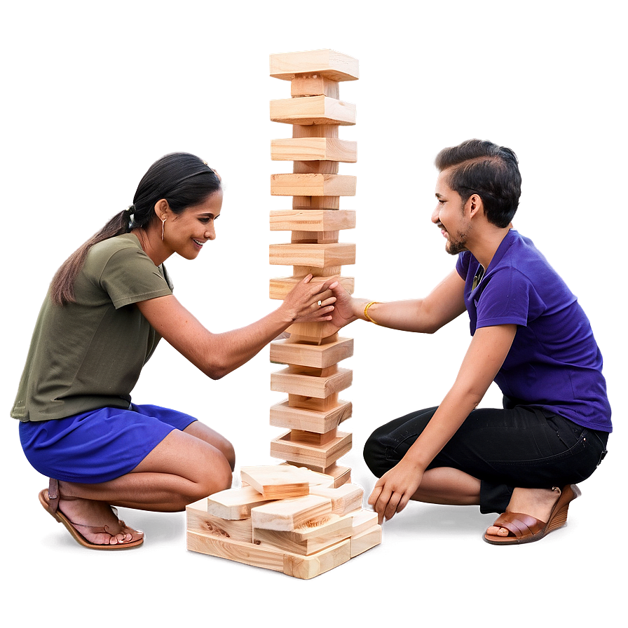Giant Jenga Set Png 06112024 PNG