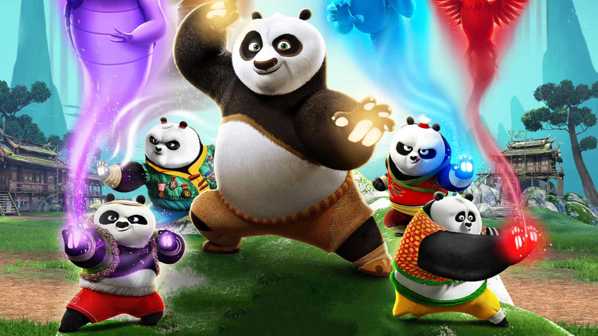 Giant Panda Kung Fu Background