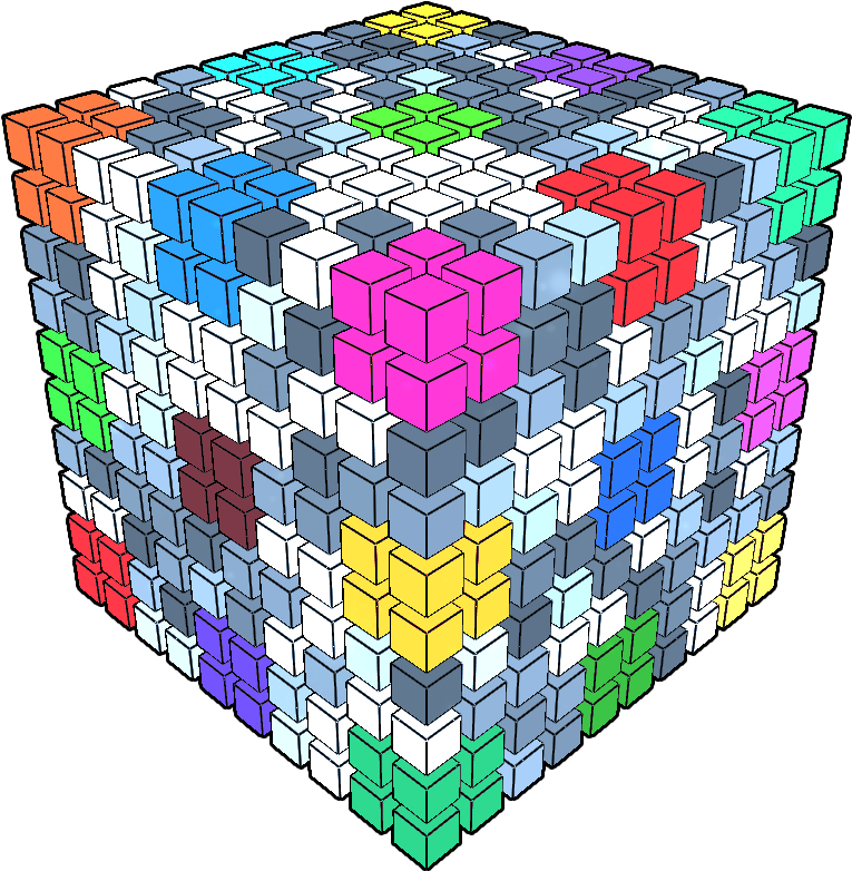Giant Rubiks Cube Pattern PNG