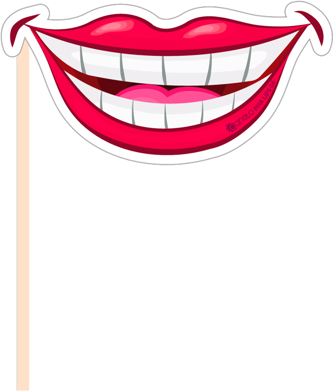 Giant Smile Photobooth Prop PNG
