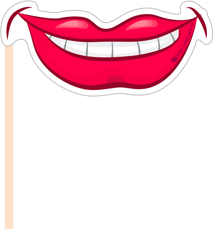 Giant Smile Photobooth Prop PNG