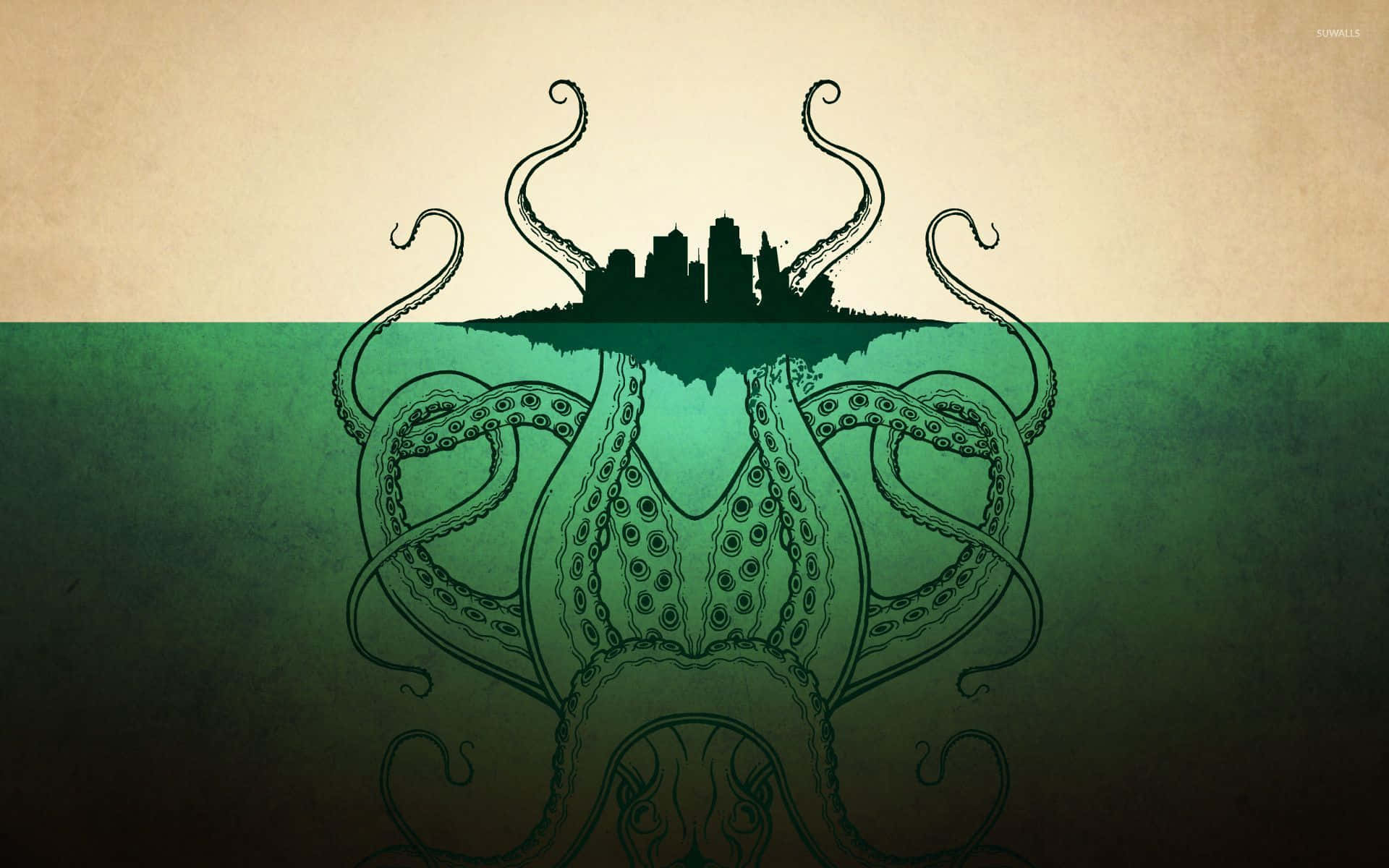 A City With Octopus Tentacles And A City