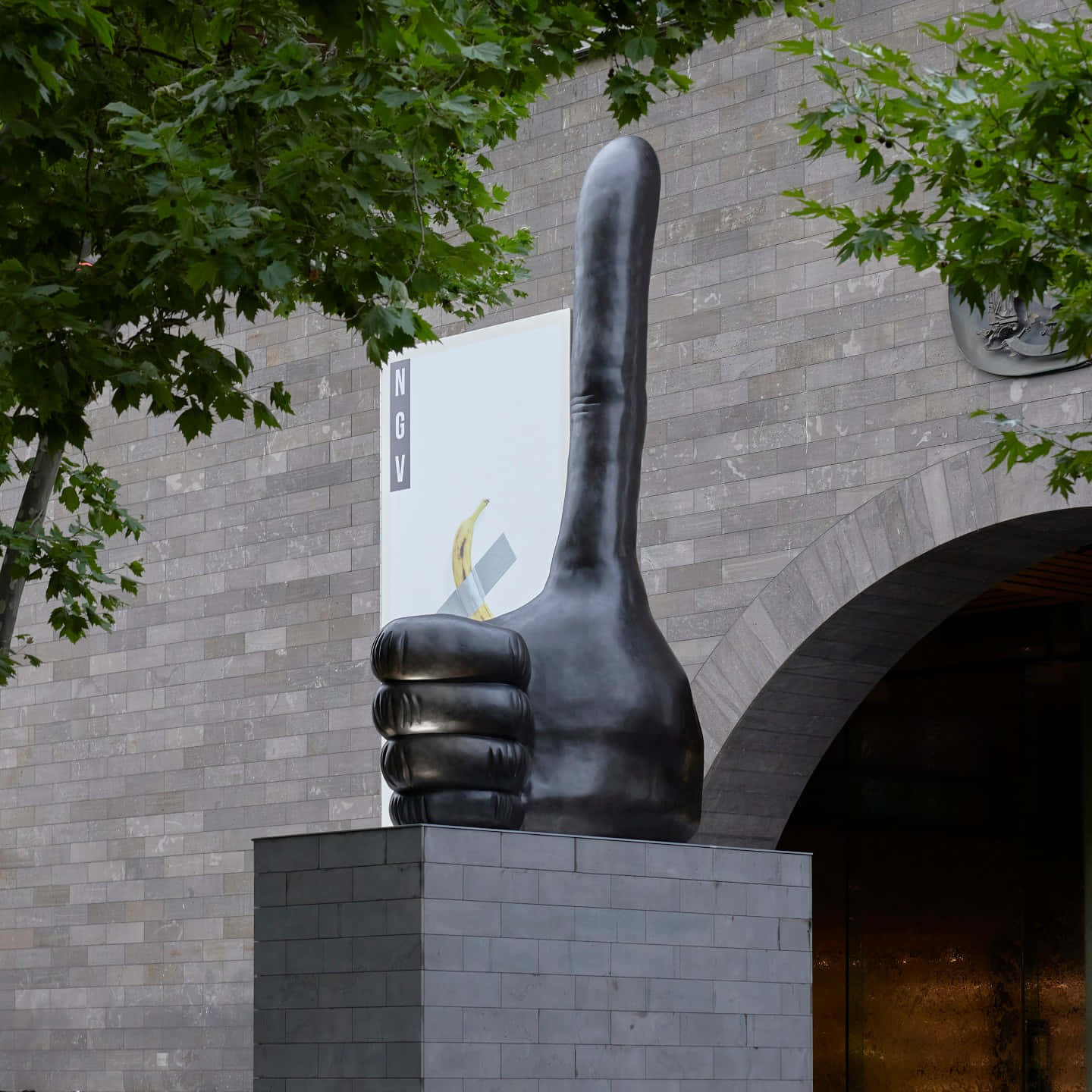 Giant Thumb Sculpture N G V Wallpaper