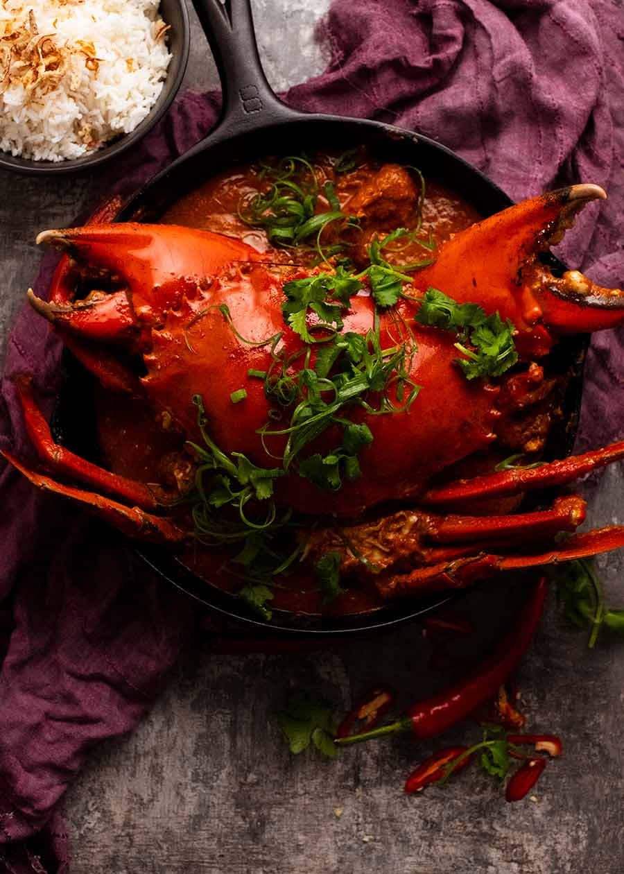 Gianthel Singaporeansk Chilli Crab. Wallpaper