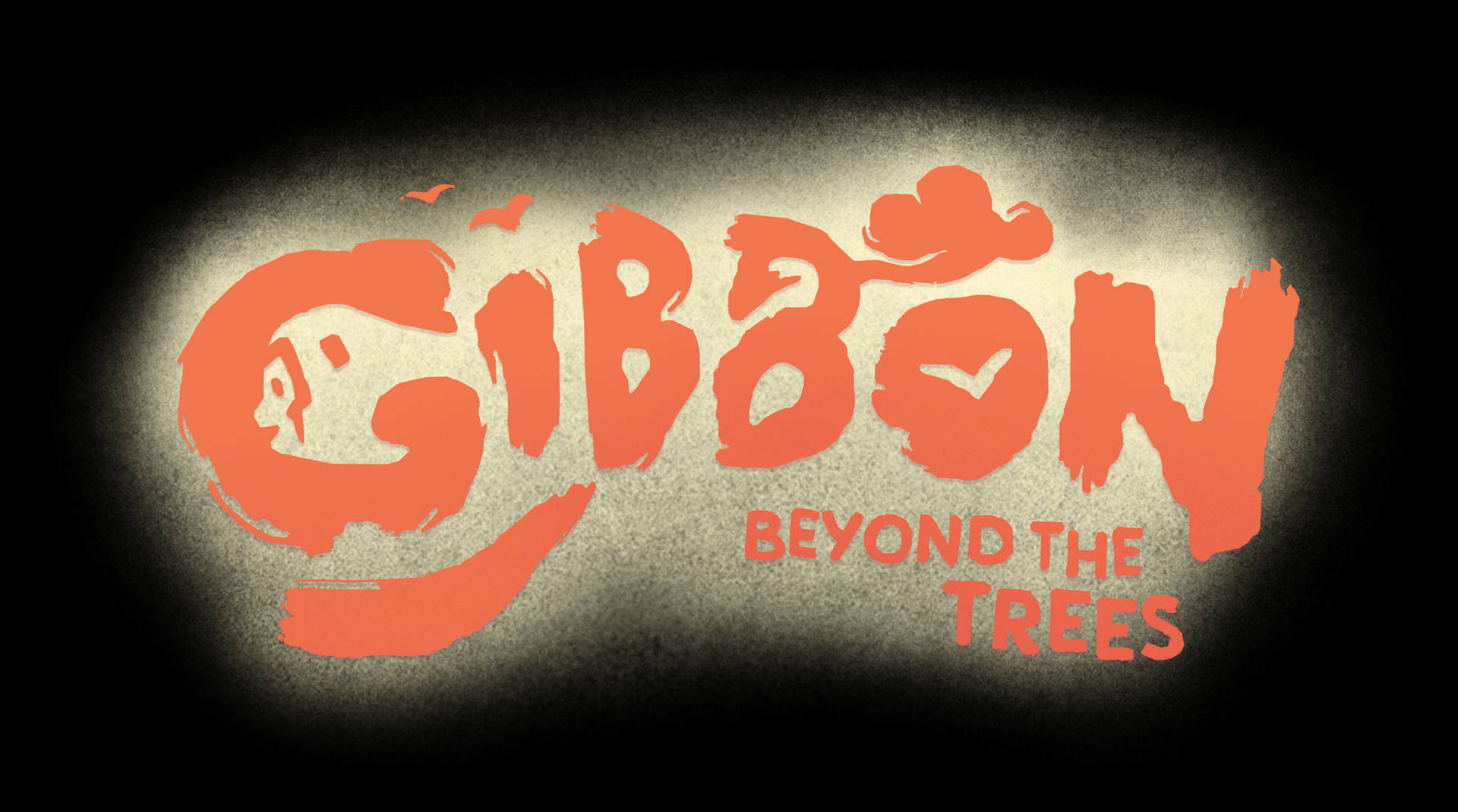 Gibbon Beyond The Trees Logo Wallpaper