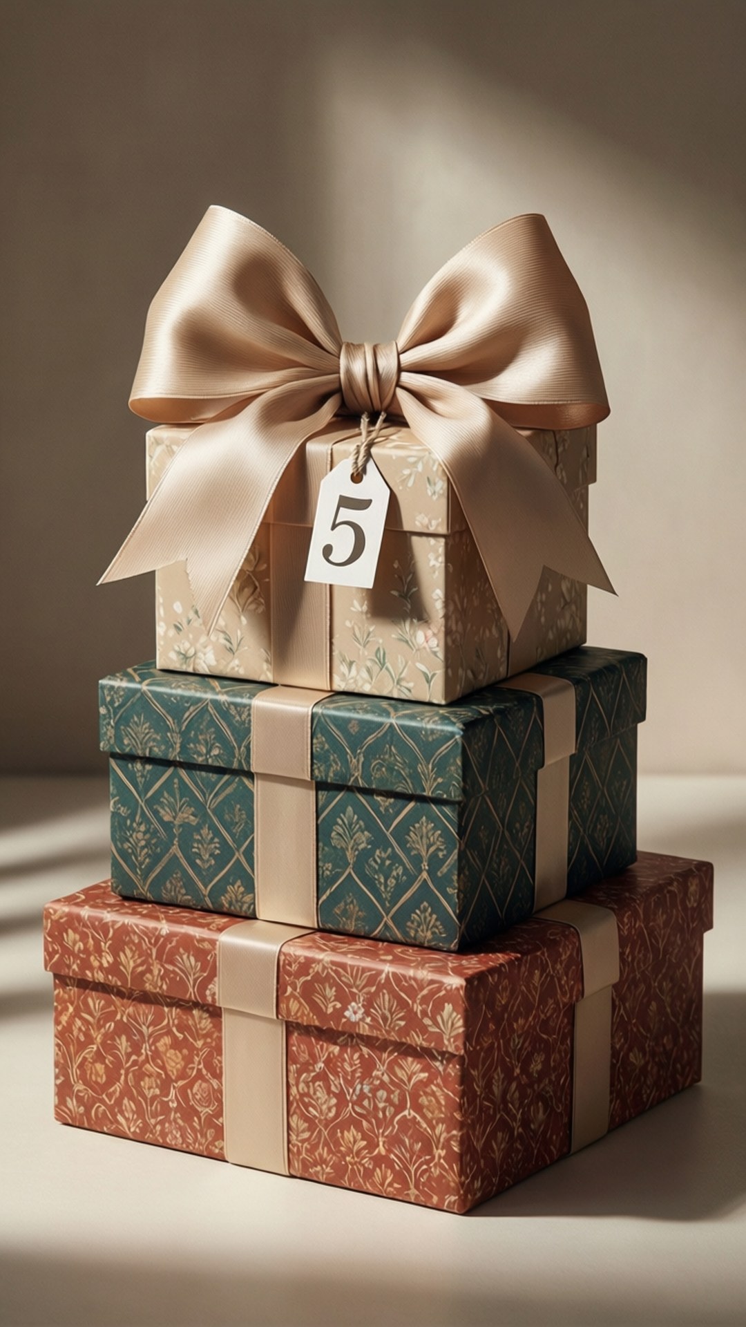 Cadeaudoos Stapel Vijf Achtergronden