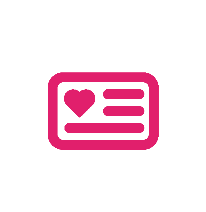 Gift Card Icon Pinkand White PNG