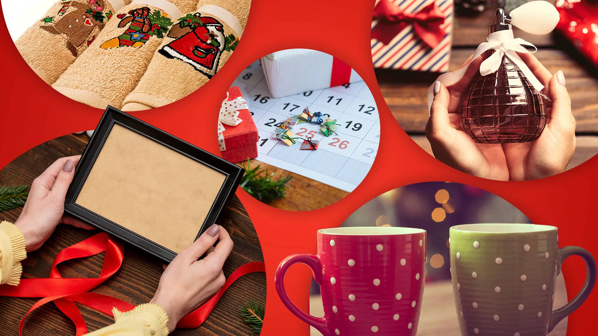 Gifts For Christmas Collage Wallpaper