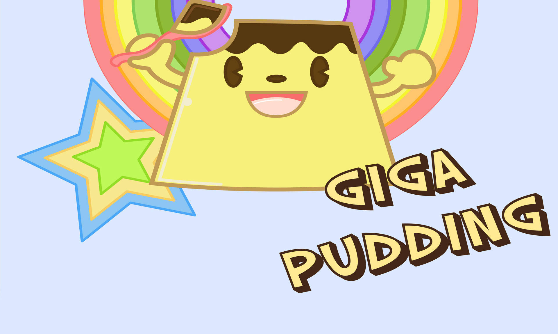 Giga Pudding And Rainbow Meme Wallpaper