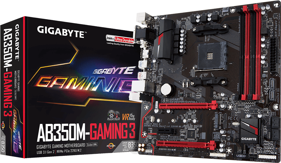 Gigabyte A B350 M Gaming3 Motherboard PNG
