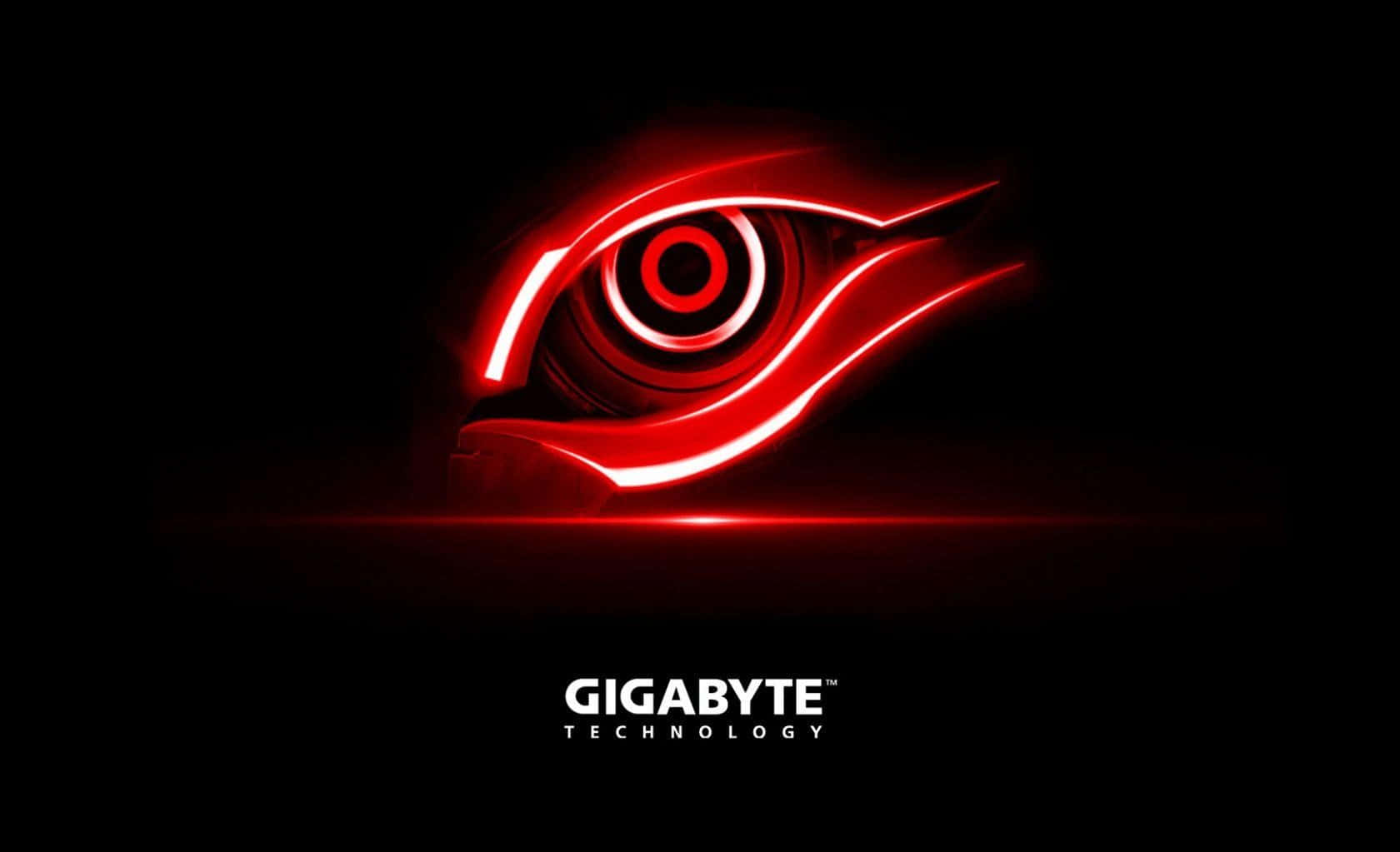 Gigabyte Technology Red Eye Logo Wallpaper