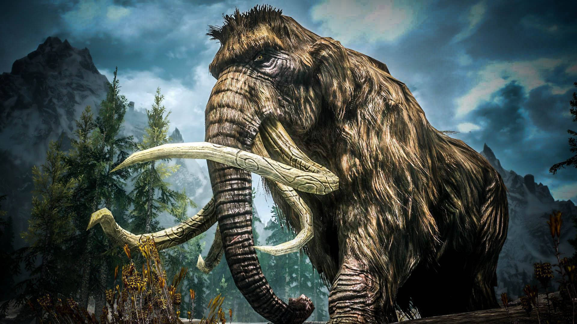 Gigantic Mammoth Illustration Wallpaper