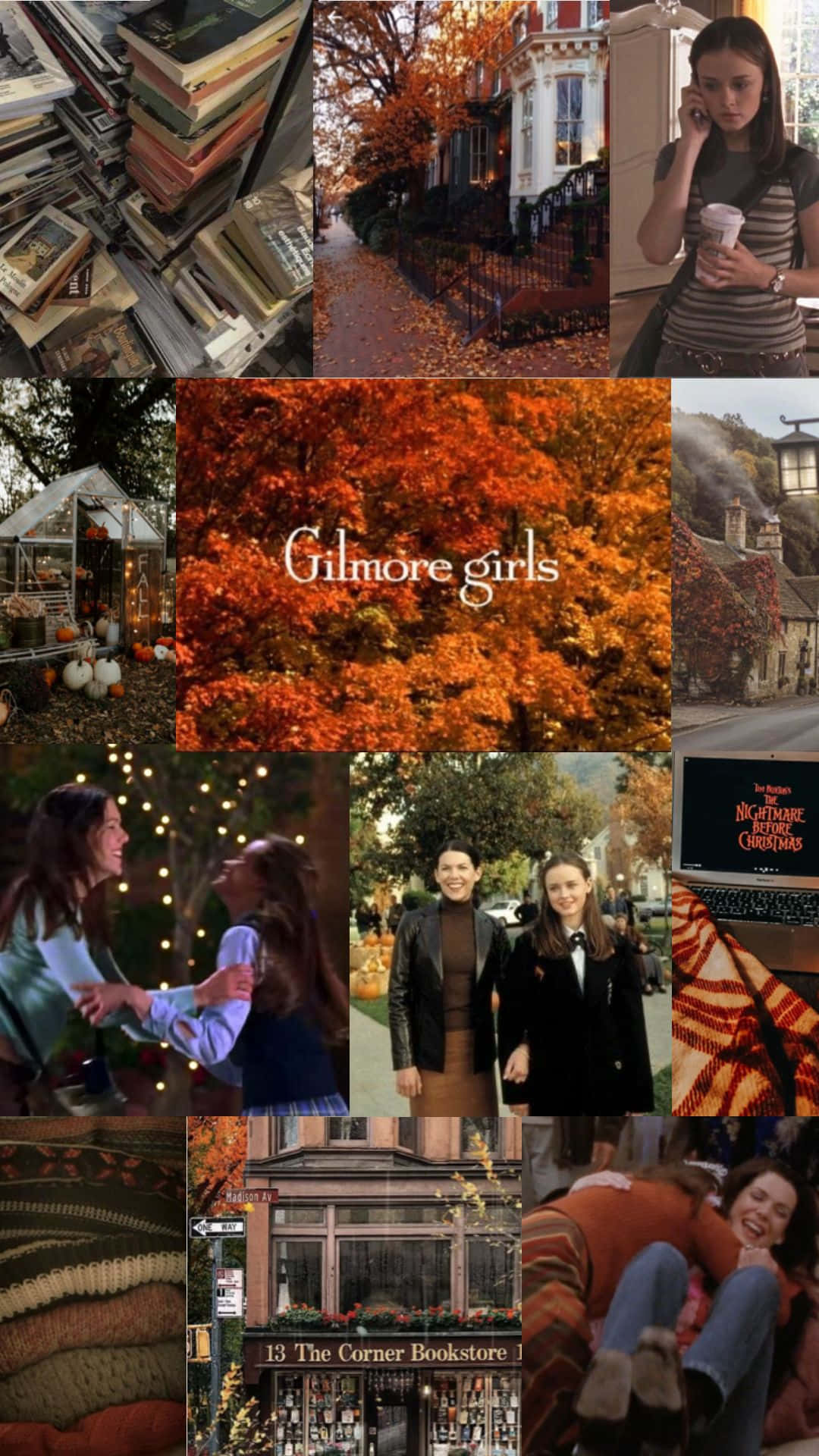 Gilmore Girls Autumn Aesthetic Collage Wallpaper
