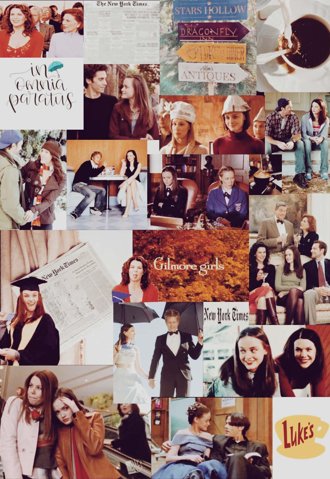 Gilmore Girls Collage Aesthetic Wallpaper