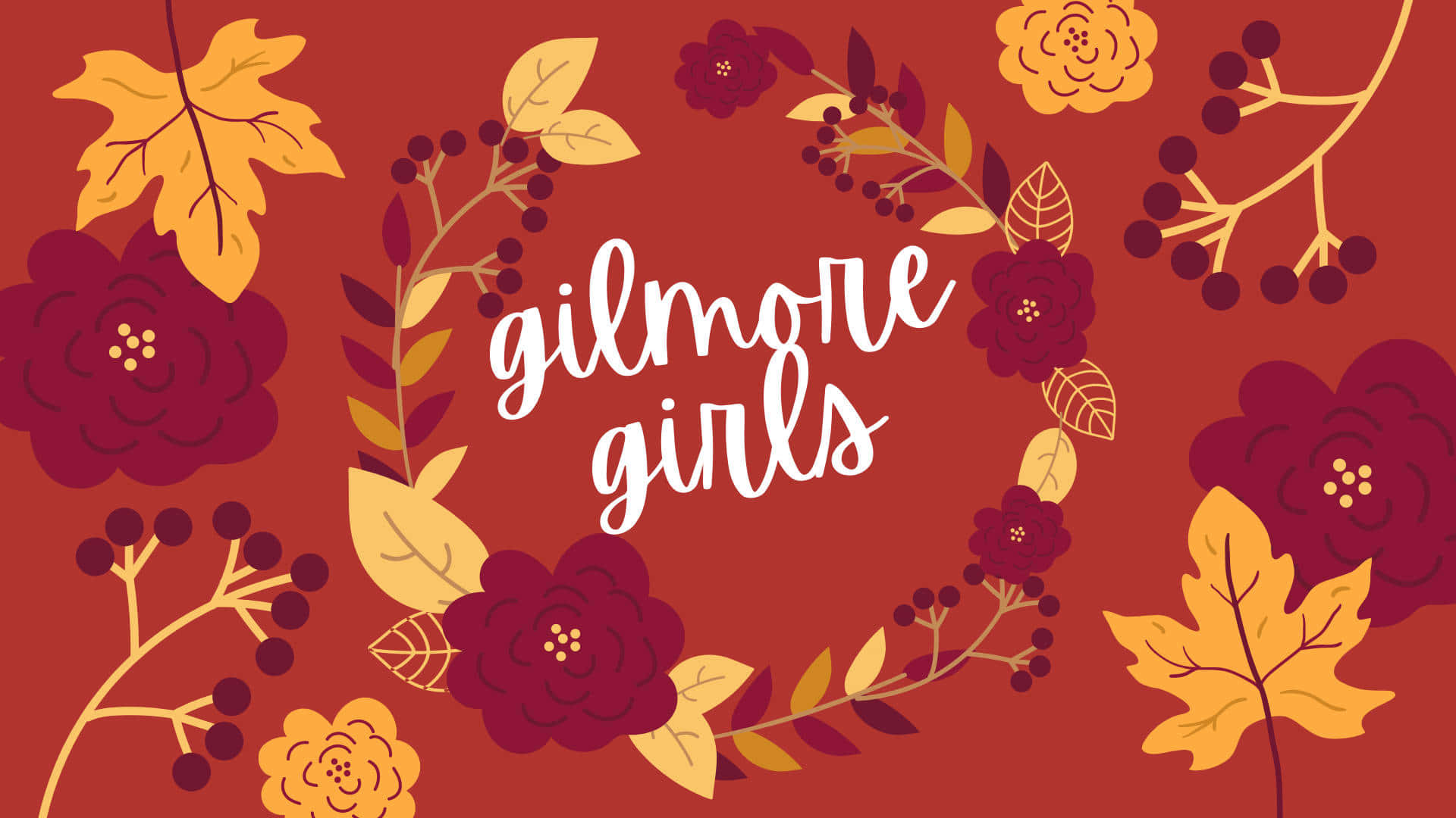 Gilmore Girls Floral Autumn Theme Wallpaper