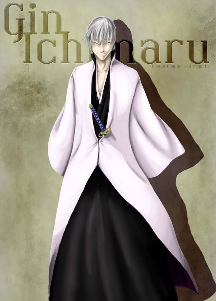 Gin Ichimaru from the popular manga and anime "Bleach" Wallpaper