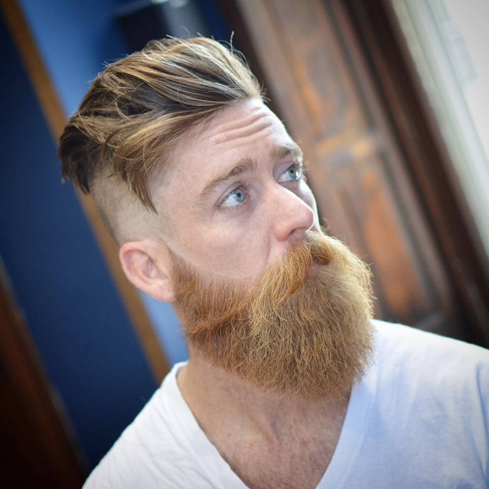 Download Ginger Beard And Undercut Men Hair Style Wallpaper 
