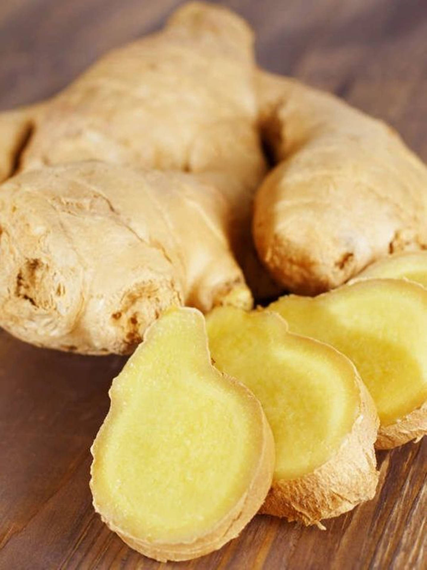 Ginger Root Sliced Extreme Close Up Wallpaper