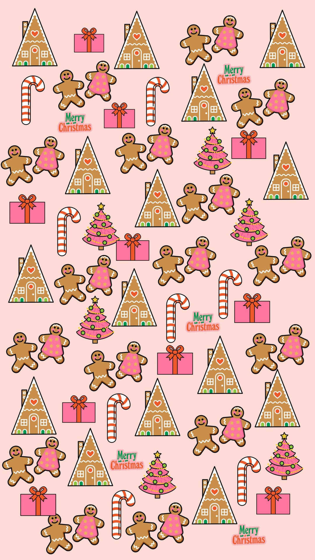 Gingerbread_ Christmas_ Pattern Wallpaper