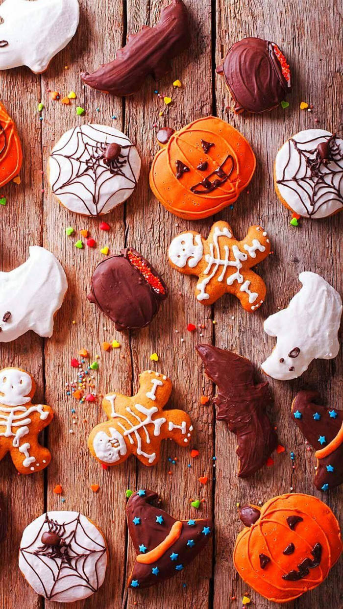 Gingerbread Cookies Fall Halloween Wallpaper