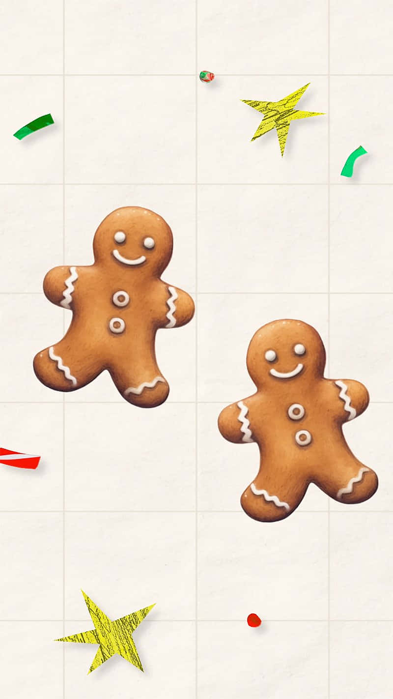 Gingerbread_ Couple_ Christmas_ Decorations Wallpaper