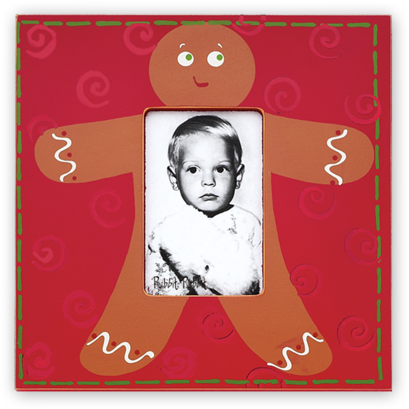 Gingerbread Frame Child Portrait PNG