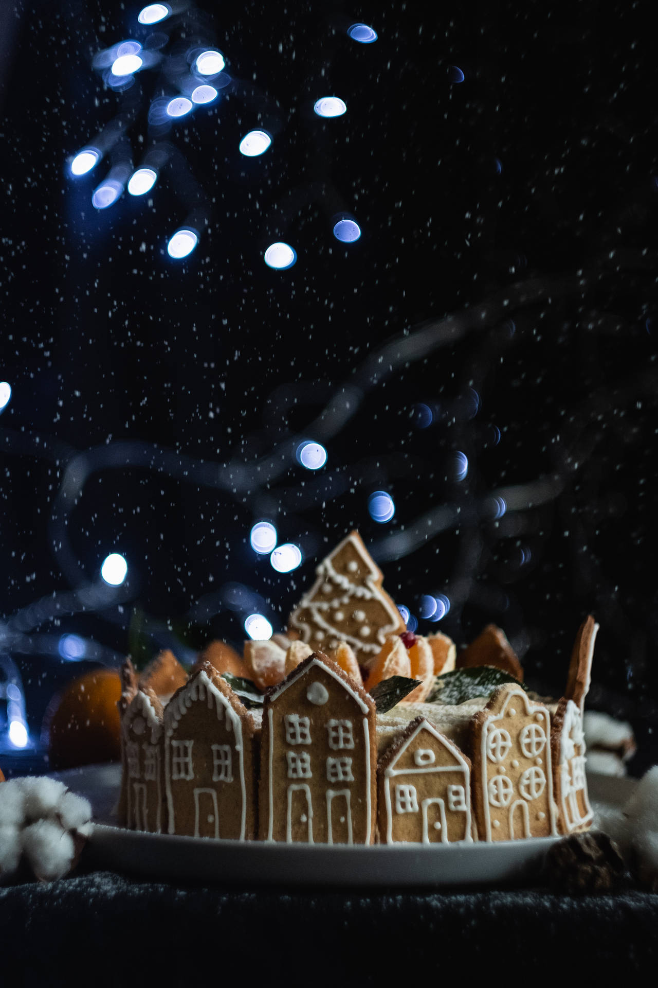 Gingerbread House Cake Background
