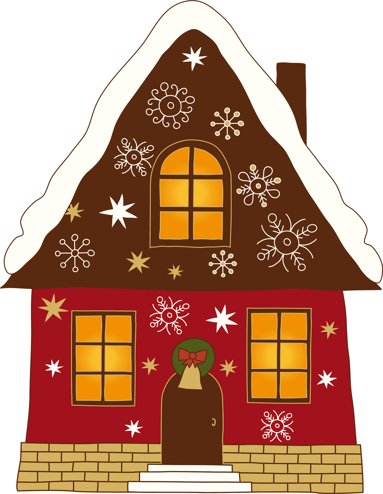Gingerbread House Clipart PNG