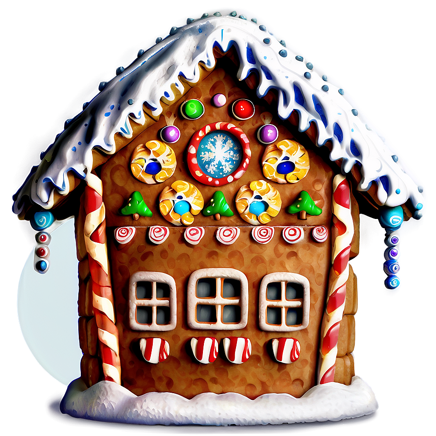 Download Gingerbread House Window Png Fbh77 