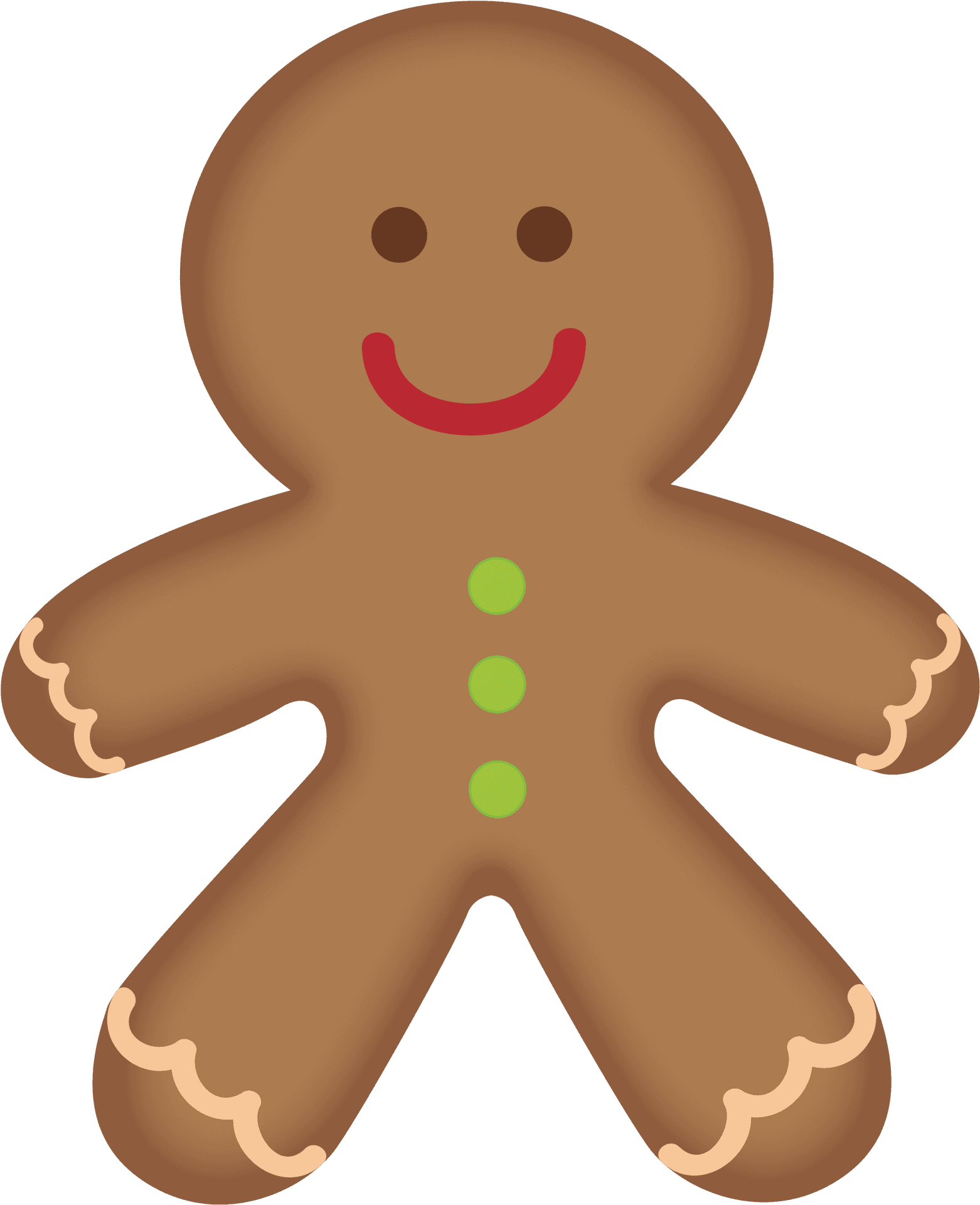 Gingerbread Man Clipart PNG