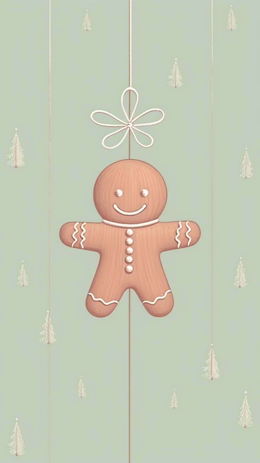 Gingerbread_ Man_ Hanging_ Decoration Wallpaper