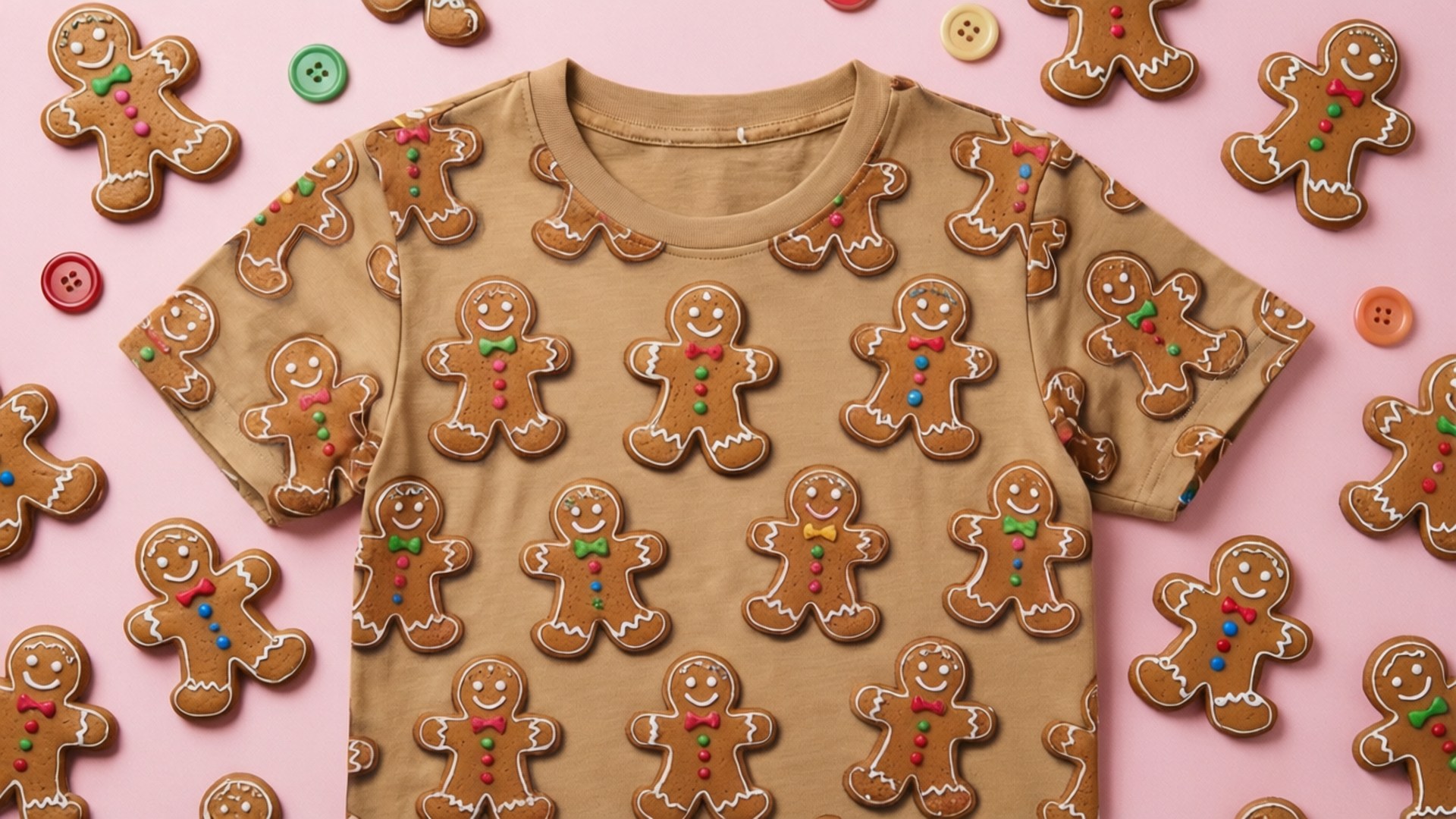 Gingerbread Man Pattern Bakgrunner