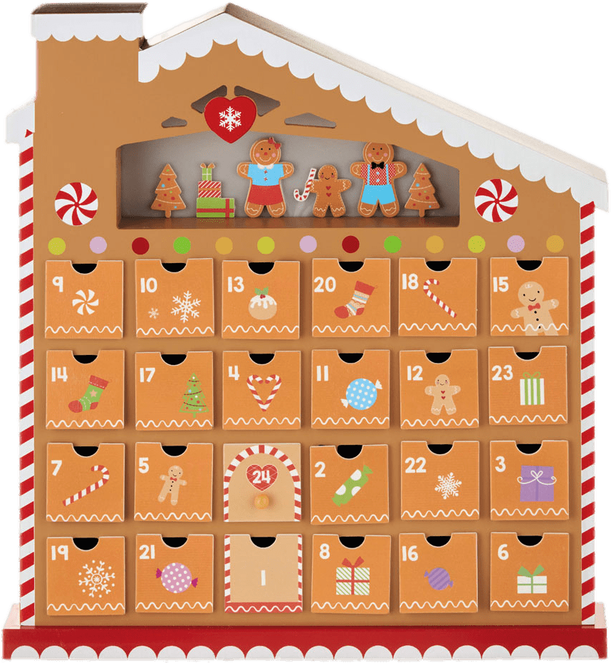 Gingerbread_ House_ Advent_ Calendar_ Clipart PNG