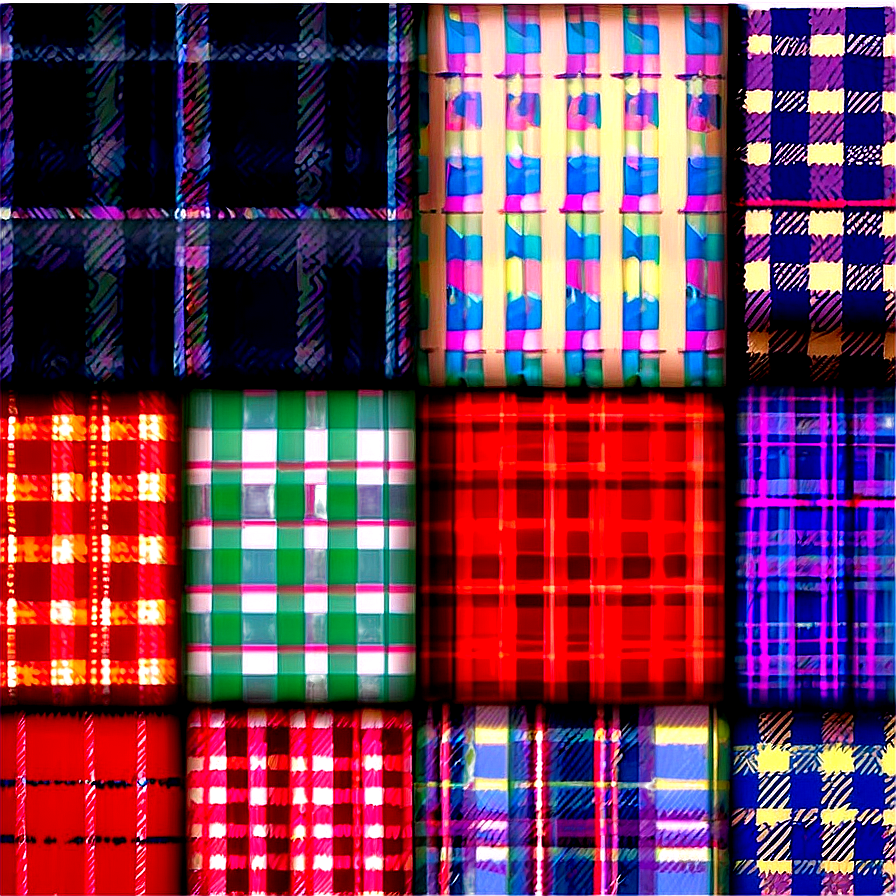 Gingham Checkered Fabric Png 05252024 PNG