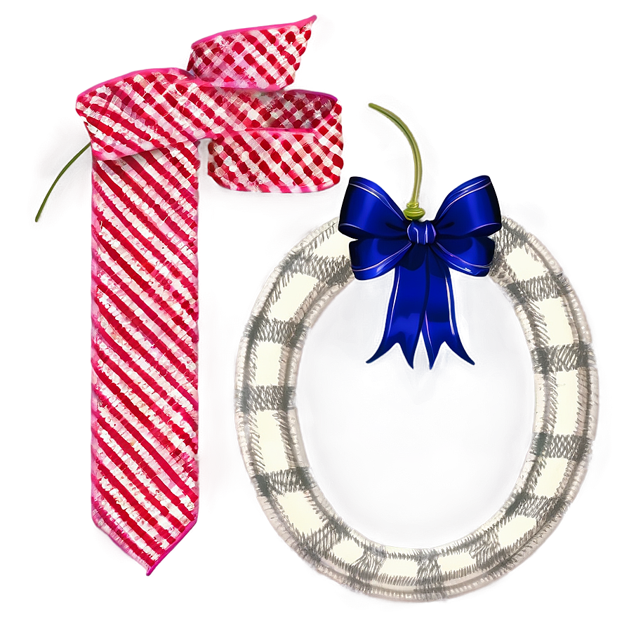 Gingham Ribbon Country Png Hmi4 PNG