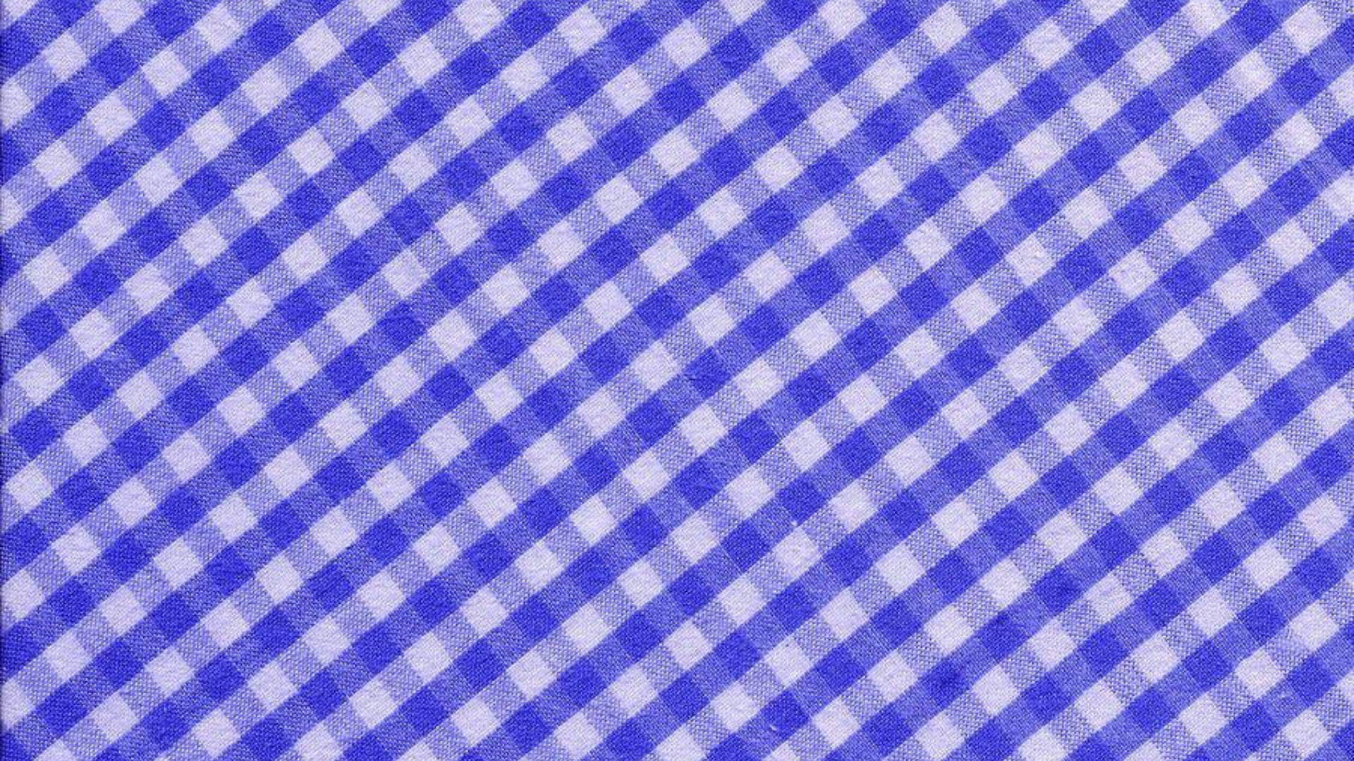Gingham-Style Blue Checkered Wallpaper