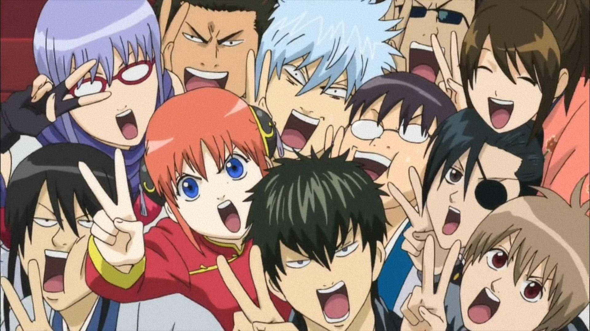Gintama Characters In Funny Pose Wallpaper