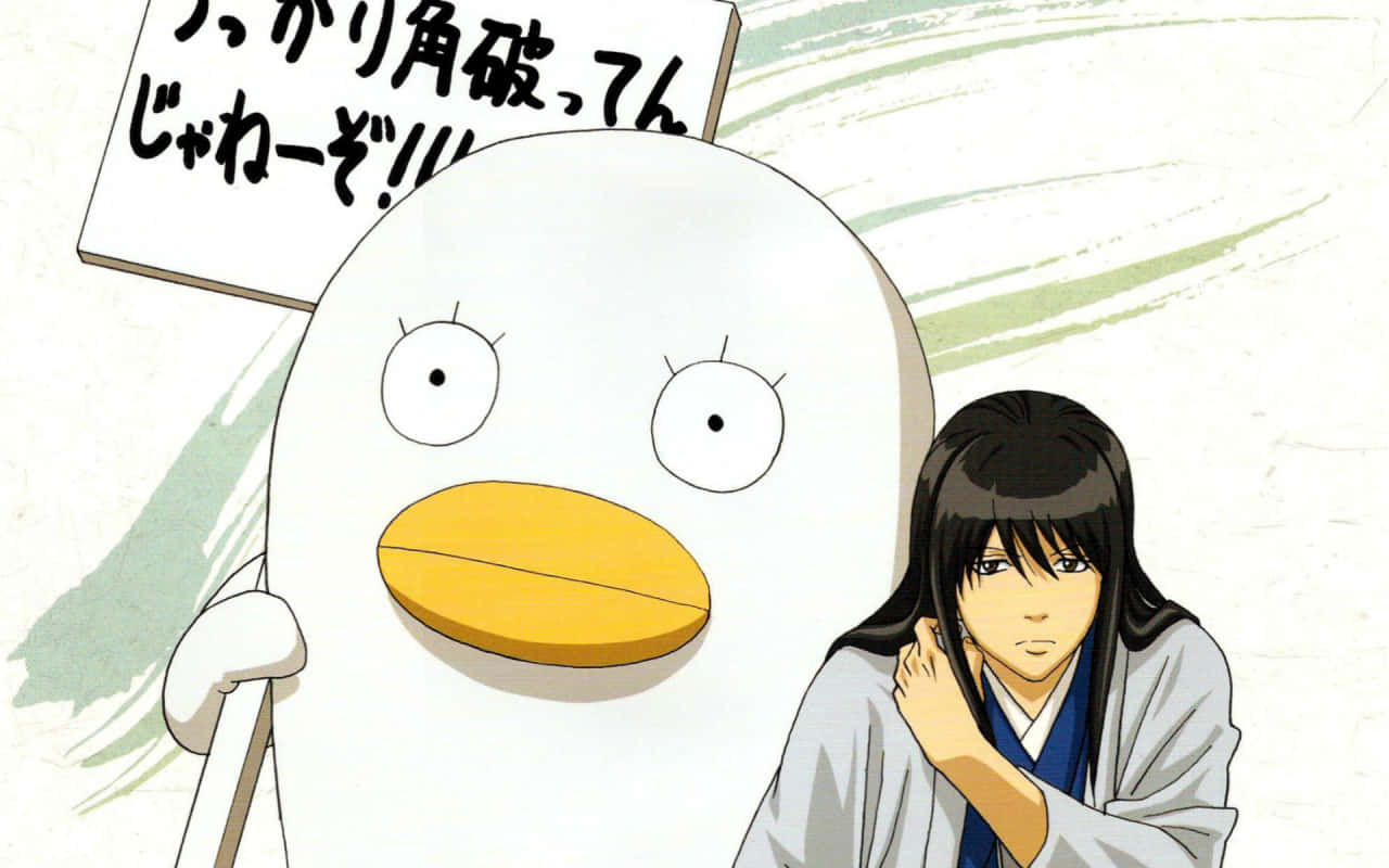 Gintama Elizabeth En Katsura Achtergrond