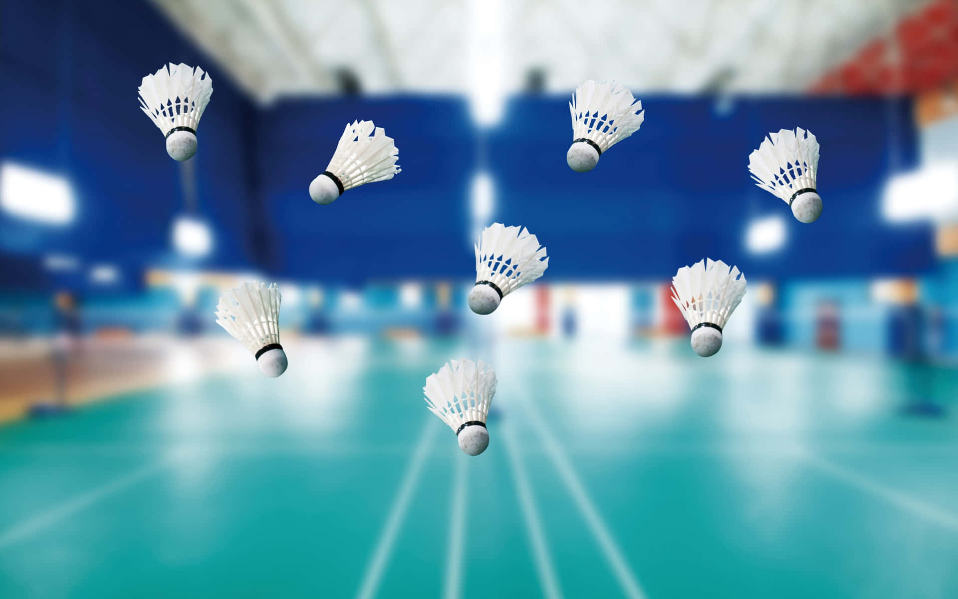 Giocatoriprofessionisti Di Badminton In Una Entusiasmante Partita A Doppio.