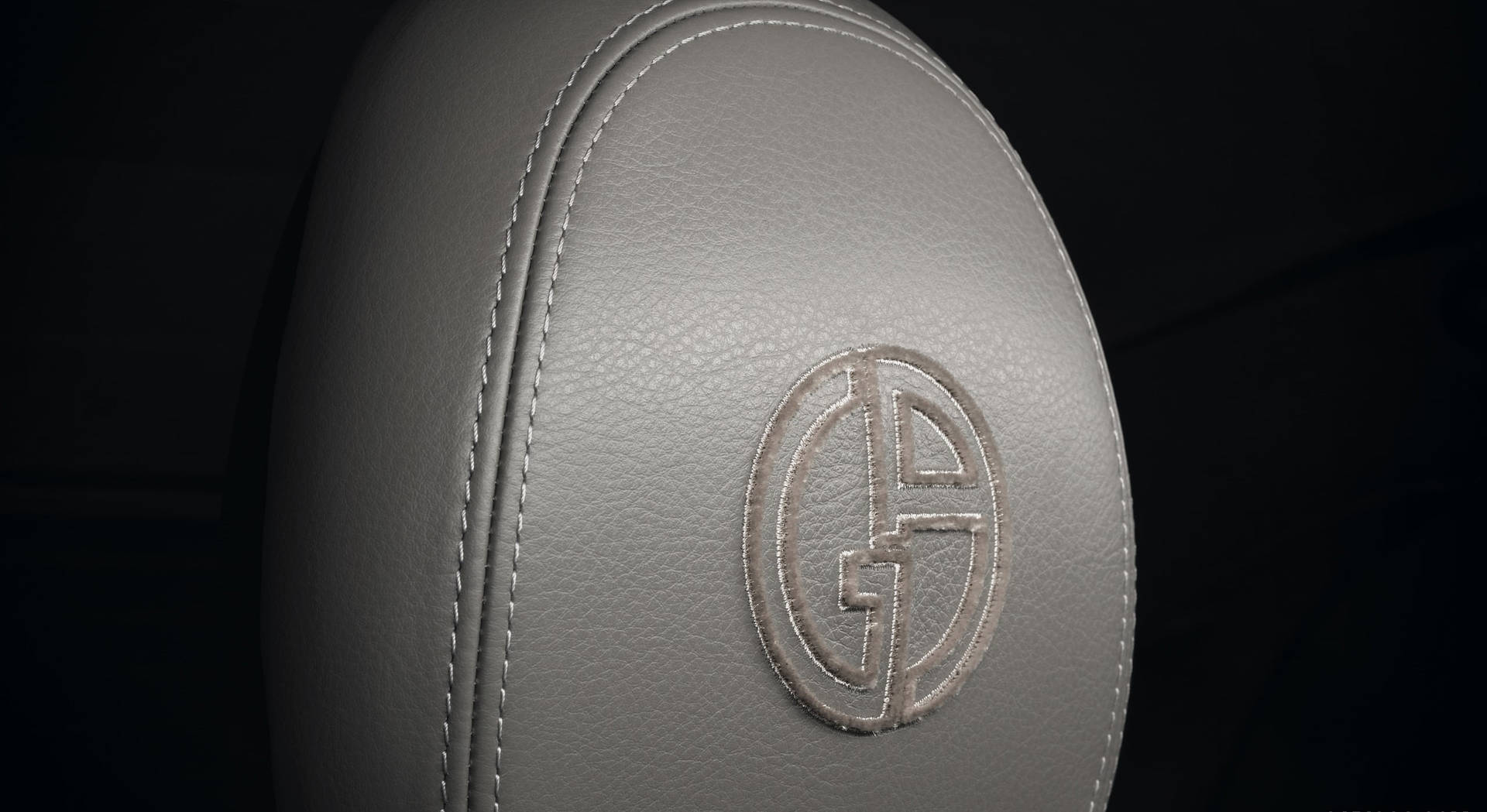 Giorgio Armani Logo On Car Seat Wallpaper