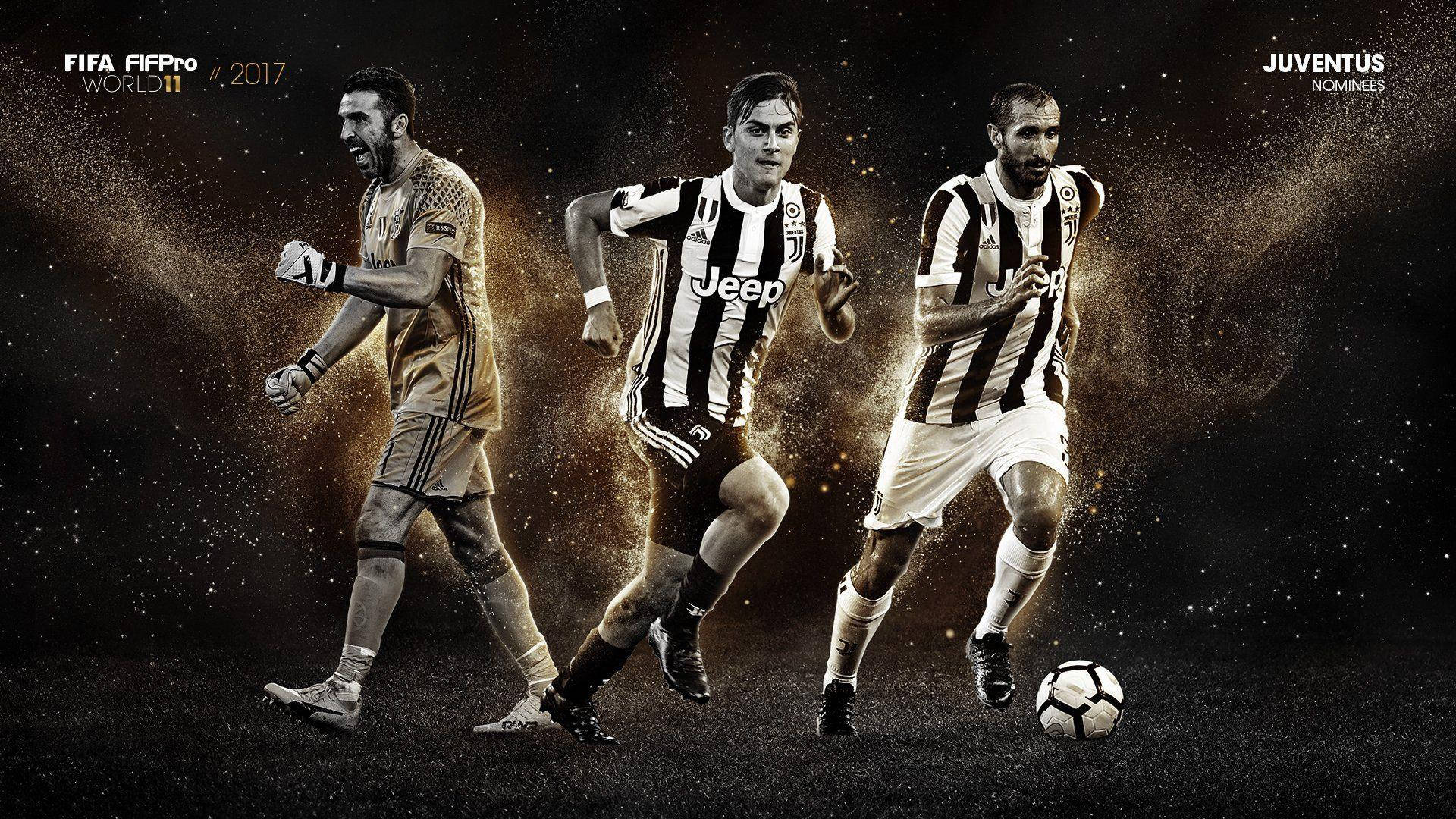 Giorgio Chiellini Fifa Pro Juventus Bianconeri Trio Wallpaper