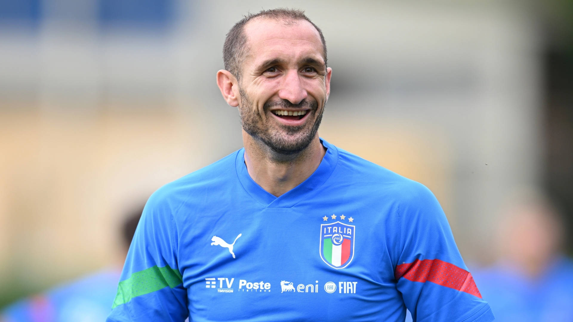 Giorgiochiellini Fútbol Italia Feliz Sonrisa Fondo de pantalla