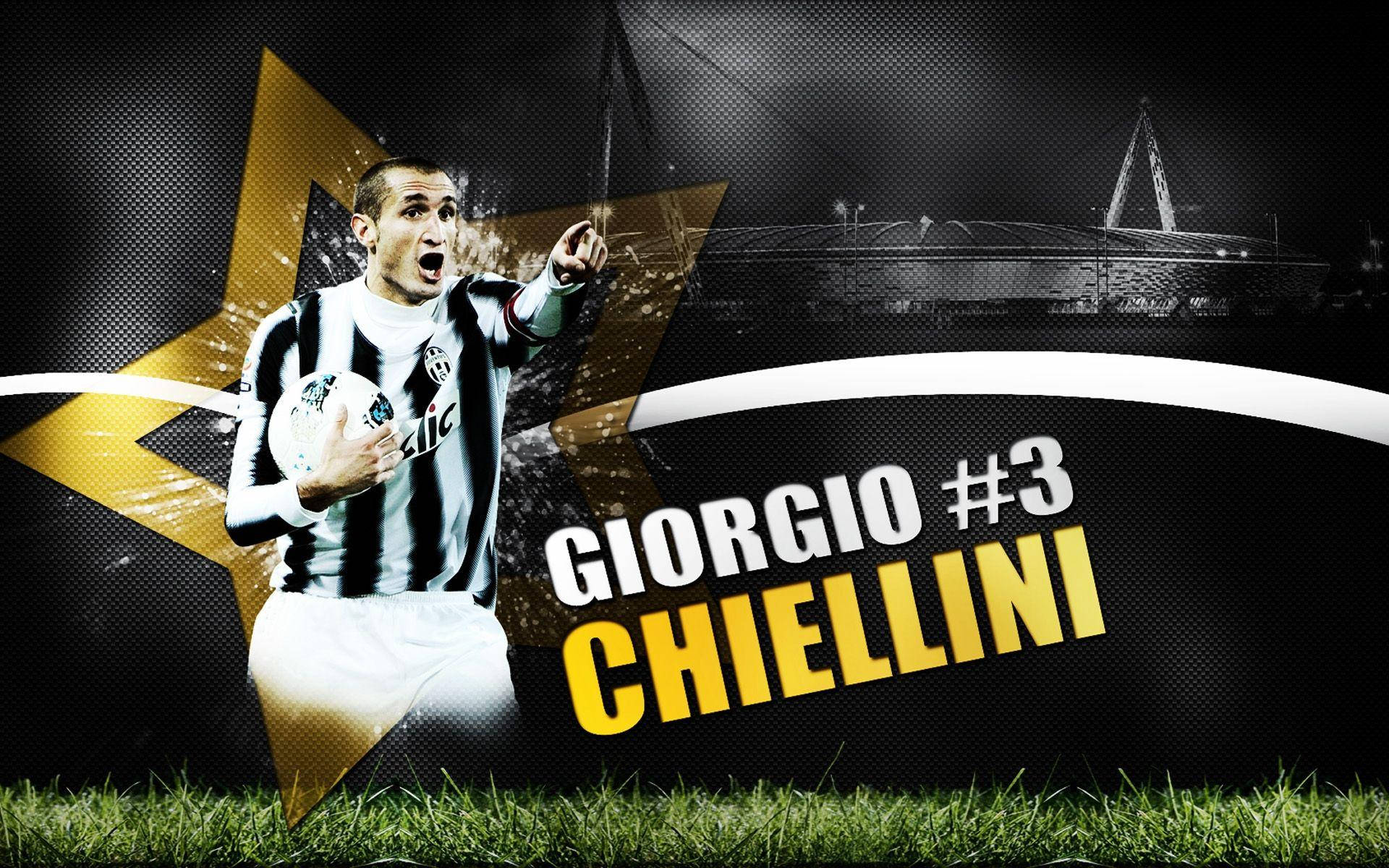 Giorgio Chiellini Football Player Digital Poster Art Wallpaper