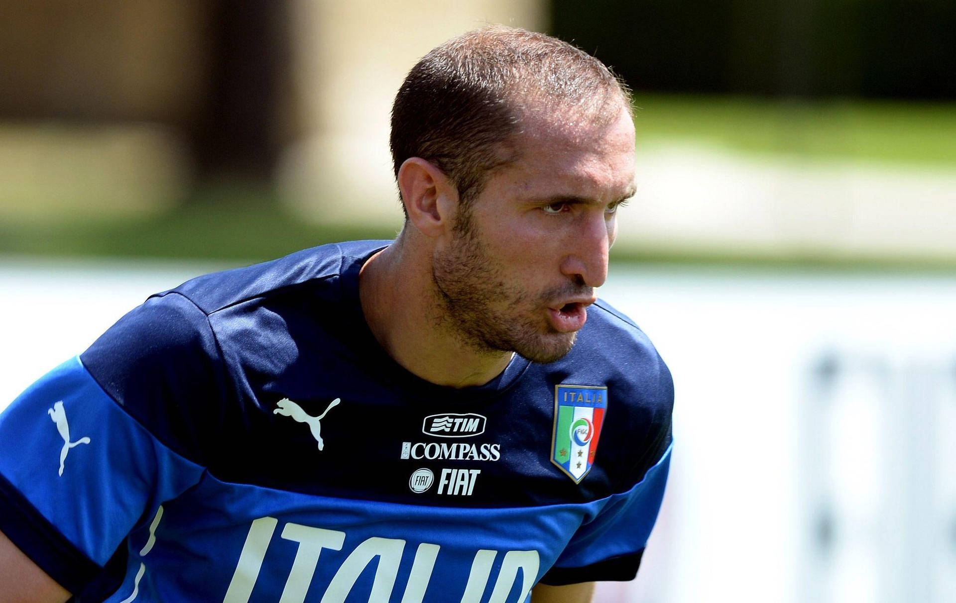Giorgiochiellini, Jugador De Fútbol De La Selección Italiana. Fondo de pantalla