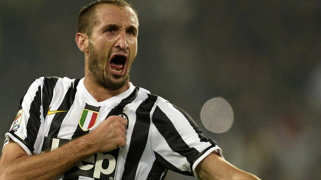 Giorgiochiellini Juventus Fc: Urlo Emozionale Sfondo