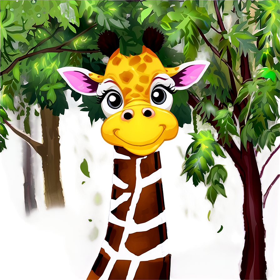 Giraffe Amongst The Trees Png Rqy PNG