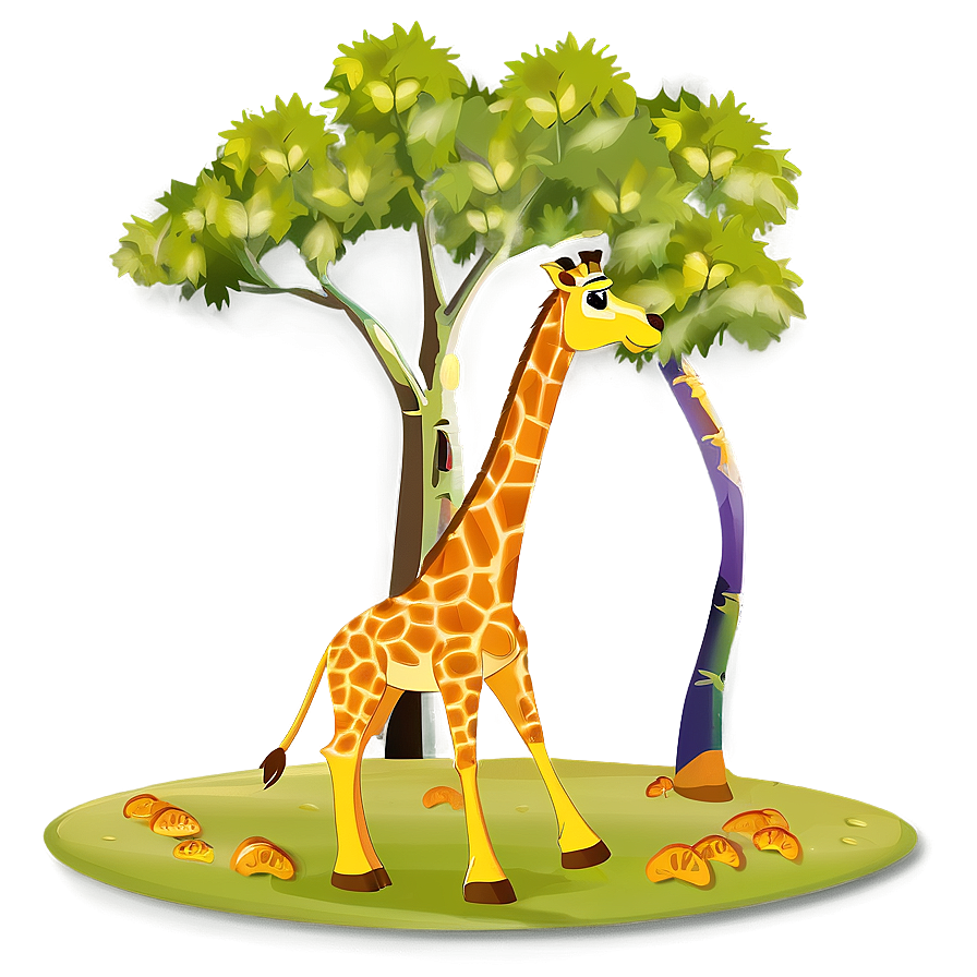 Giraffe Amongst The Trees Png Xyc PNG