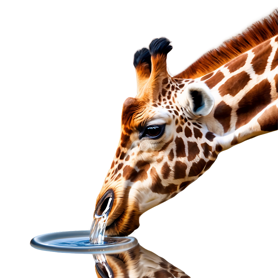 Download Giraffe Drinking Water Png Lcs43 | Wallpapers.com